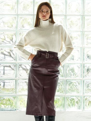 Faux Leather High Waist Long Skirt () - ILROZE - Modalova