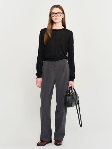 Wool Blend Tencel Pintuck Pullover [BLACK] / WBD3L - GENERAL IDEA - Modalova