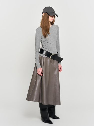 Basic Slit Long Sleeve T-shirt [GREY] / WBD3L01502 - GENERAL IDEA - Modalova