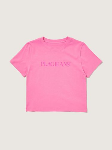 Logo Basic cropped T-shirt pink - PLAC - Modalova