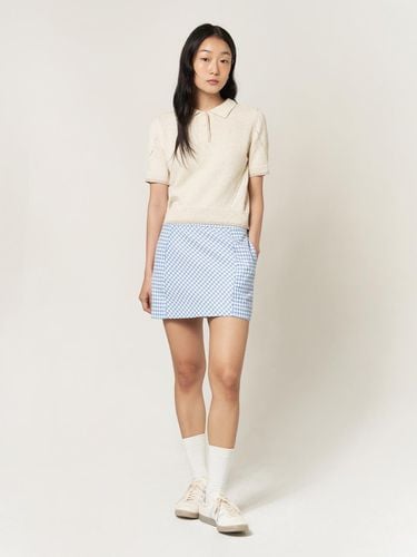 Checkered mini skirt blue - PLAC - Modalova