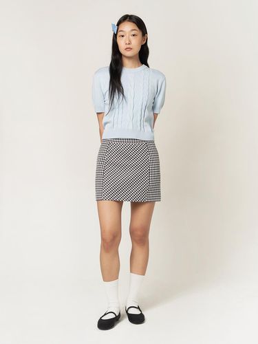 Checkered mini skirt black - PLAC - Modalova