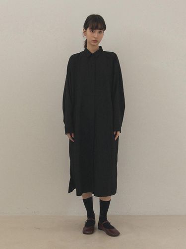 French Shirts Dress_BLACK - VINCENTNAVY - Modalova