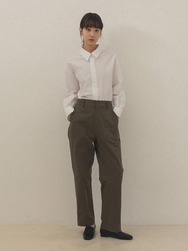 Cotton Life Pants_KHAKI - VINCENTNAVY - Modalova