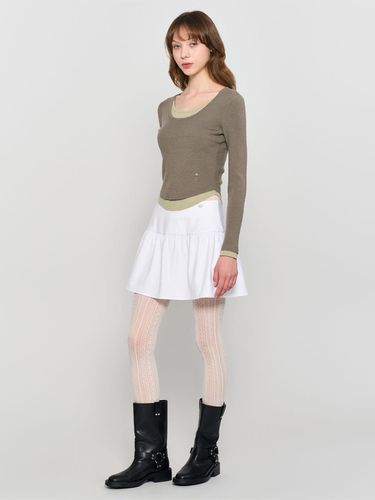 Volume shirring mini skirt [beige] / WBD3L13501 - GENERAL IDEA - Modalova