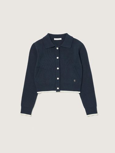 Basic cropped cardigan navy - PLAC - Modalova