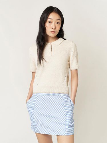 Collar short sleeve knit beige - PLAC - Modalova