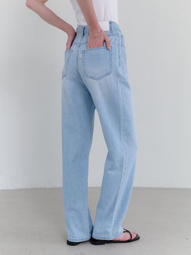 Summer washed straight denim pants - OSTKAKA - Modalova