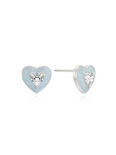 Sky heart cubic earring - ENGBROX - Modalova