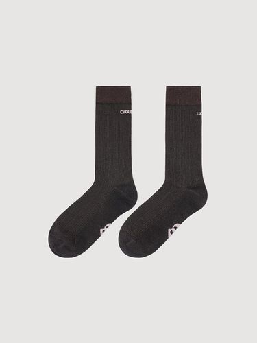 Lettering Silket Metal Socks_LXLAW24100BRX - LUCKY CHOUETTE - Modalova