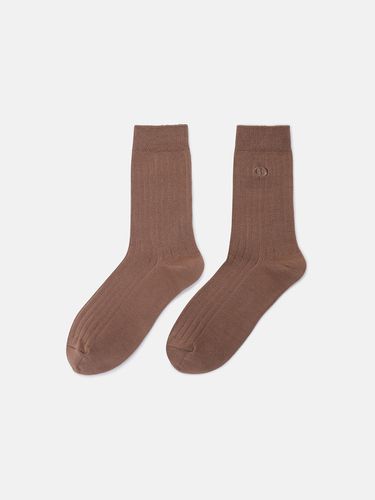 Emblem Embroidered Threaded Socks_LXLAM24310BRX - LUCKY CHOUETTE - Modalova