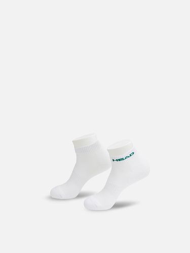 Logo unisex short ankle socks white green - Head - Modalova