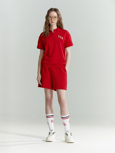 Regular Fit USA Heritage Shorts Red_JOPOX2 - Head - Modalova