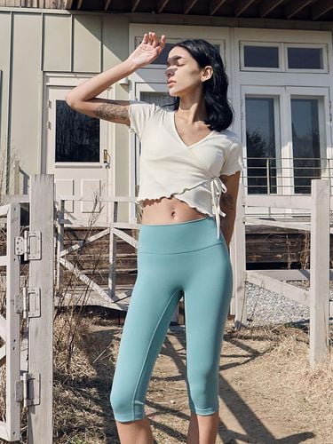 Yoga Outfit DEVI-B0076-GREEN Pilates Flare - DEVIWEAR - Modalova