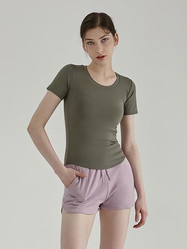 Yoga Outfit DEVI-T0019-Khaki Pilates New W - DEVIWEAR - Modalova