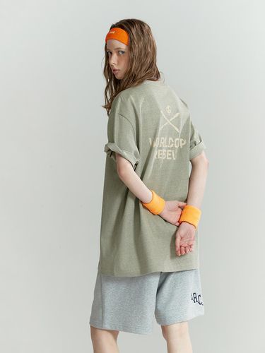 Oversized Fit REBELS Dying Short-Sleeved T-Shirt K - Head - Modalova