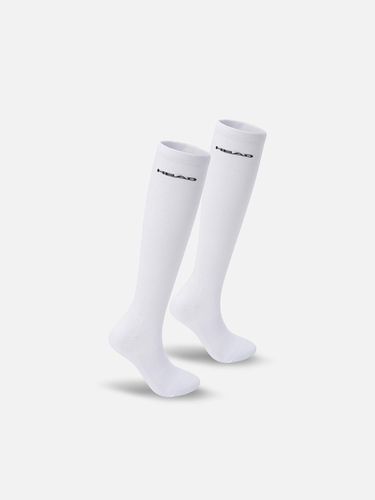 Women's Logo Knee Socks White_KDLAX24110WHX - Head - Modalova