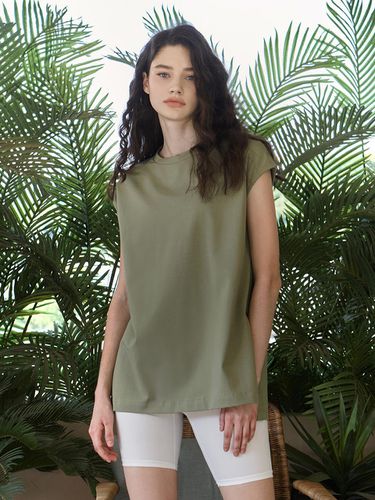 Yoga Clothing DEVI-TS0036-Khaki Pilates Mi - DEVIWEAR - Modalova