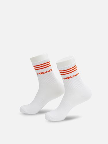 Women's Logo Stripe Long Ankle Socks White - Head - Modalova