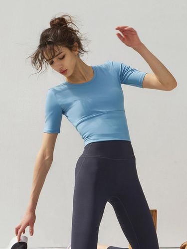 Yoga outfit DEVI-T0040-Fog blue Pilates sh - DEVIWEAR - Modalova