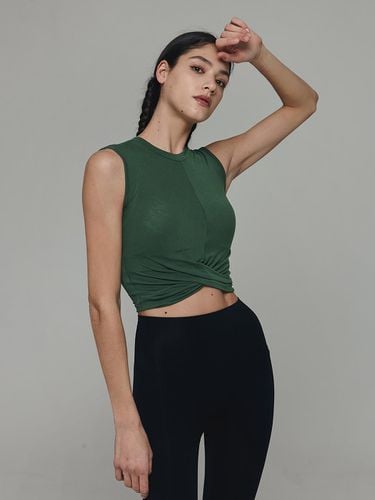 Yoga outfit DEVI-TS0038-Deep Green Pilates - DEVIWEAR - Modalova