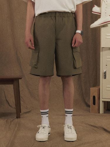 Loose fit Daily BANDING Cargo Half Pants Khaki_JHP - Head - Modalova