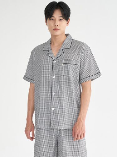 Shepherd's Checkered Short-Sleeved Pure Cotton - MAY FLOWER - Modalova