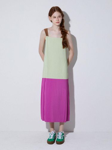 Double pleats color blocking dress_LPOPM124004 - Lapli - Modalova