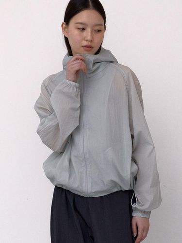 Nylon Hood Jumper (Light Grey) - 38comeoncommon - Modalova