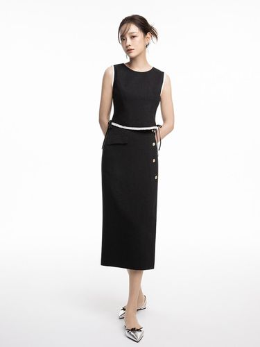 Texture Block button Tweed Skirt ITO5WSK - IT MICHAA - Modalova