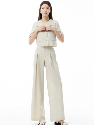 It MICHAA Pleats Wide Pants ITN6WPT720 (4 COLOR) - itMICHAA - Modalova