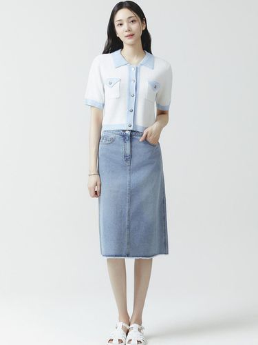 It Misha washing denim skirt ITO4YDS720 (BLUE) - itMICHAA - Modalova