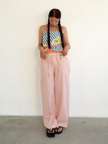 SUMMER BEACH PANTS_TANGERINE STRIPE - CHEAT OYSTR - Modalova