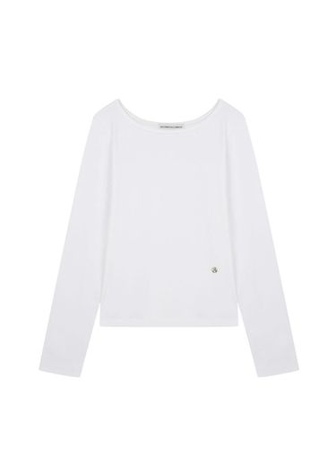 Timeless Rib Boat neck T-shirts (White) - 38comeoncommon - Modalova