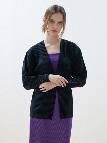 Volume Sleeve V-neck Cardigan_LPCDF023002 - Lapli - Modalova