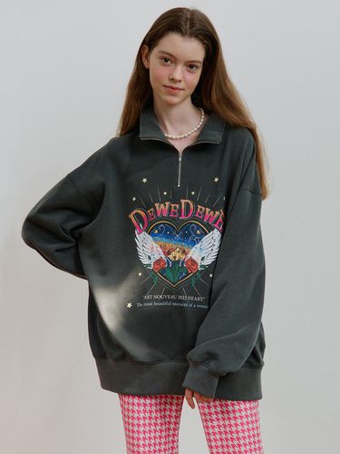 Dewie Heart Dewie] Love Zip-Up Sweat Shirt (3 Col - DEW E DEW E - Modalova