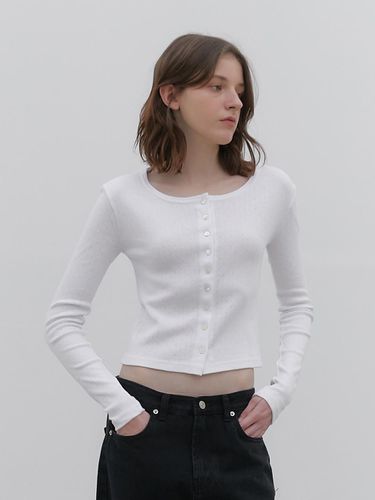 Serena button cardigan (white) - hetherment - Modalova