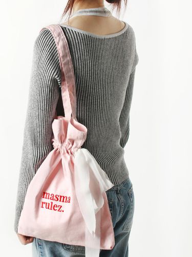 Ribbon eco bag_pink - Masmarulez - Modalova