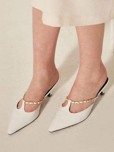 Vintage Chain Mule_White - BRIANA - Modalova