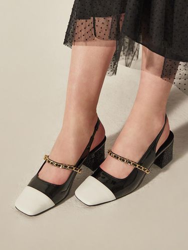 Square Maryjane Slingback_Black Patent - BRIANA - Modalova