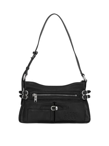 Flat Pocket Shoulder Bag_Black Plain - MARGESHERWOOD - Modalova