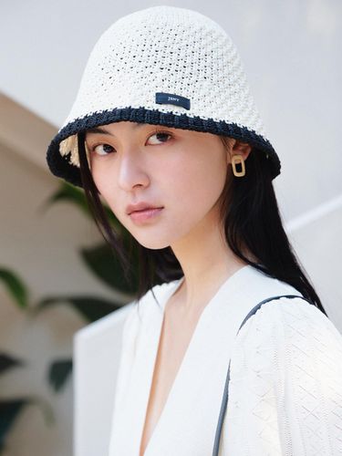 Line Color Block Cotton Hat - JILLSTUART - Modalova