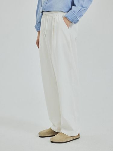 Easy Linen Semi Wide Banding Pants (7 Color) - WEDNESDAY OASIS - Modalova