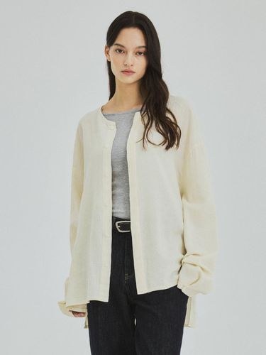 Linen Like Ruffle Cotton Cardigan (2 Color) - WEDNESDAY OASIS - Modalova