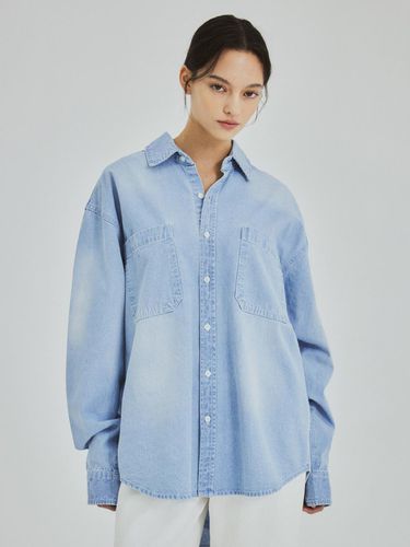 Soft Touch Washed Denim Shirt (3 color) - WEDNESDAY OASIS - Modalova