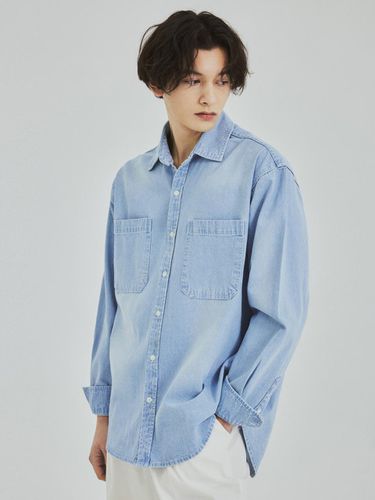 Soft Touch Washed Denim Shirt (3 color) - WEDNESDAY OASIS - Modalova