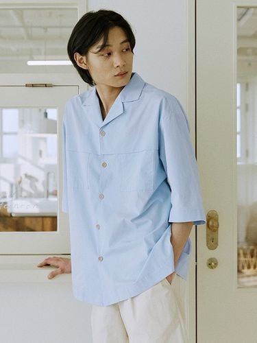 Unisex Folding Shirt_Sky Blue - malen - Modalova