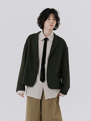 Unisex Tailored Jacket_Khaki - malen - Modalova