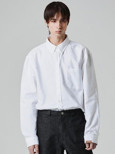 Washed Oxford Shirt_White - ease - Modalova