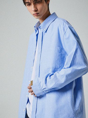 Washed Oxford Shirt_Sky Blue - ease - Modalova